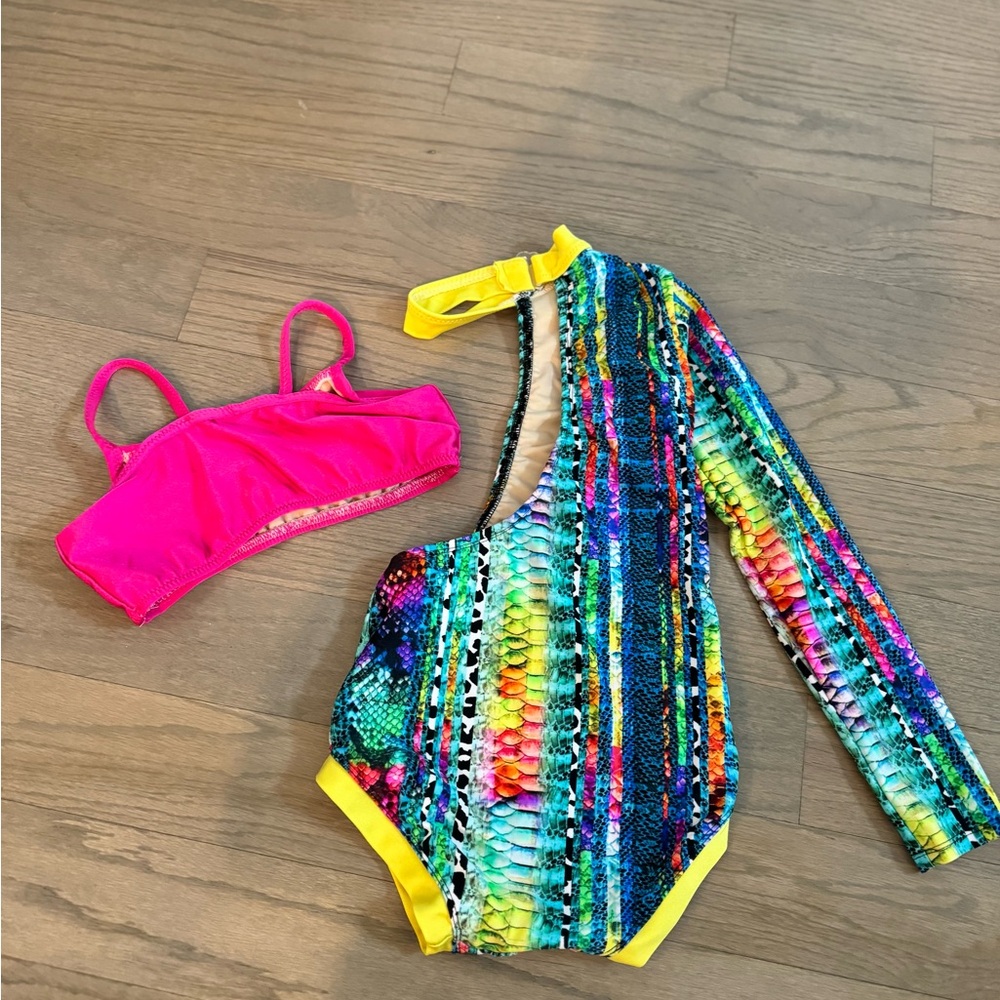 Colorful Kids Dance Costume Set